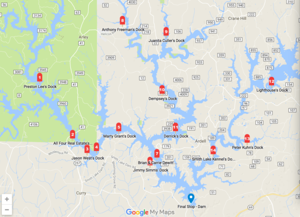 sample-map – Lewis Smith Lake, Alabama